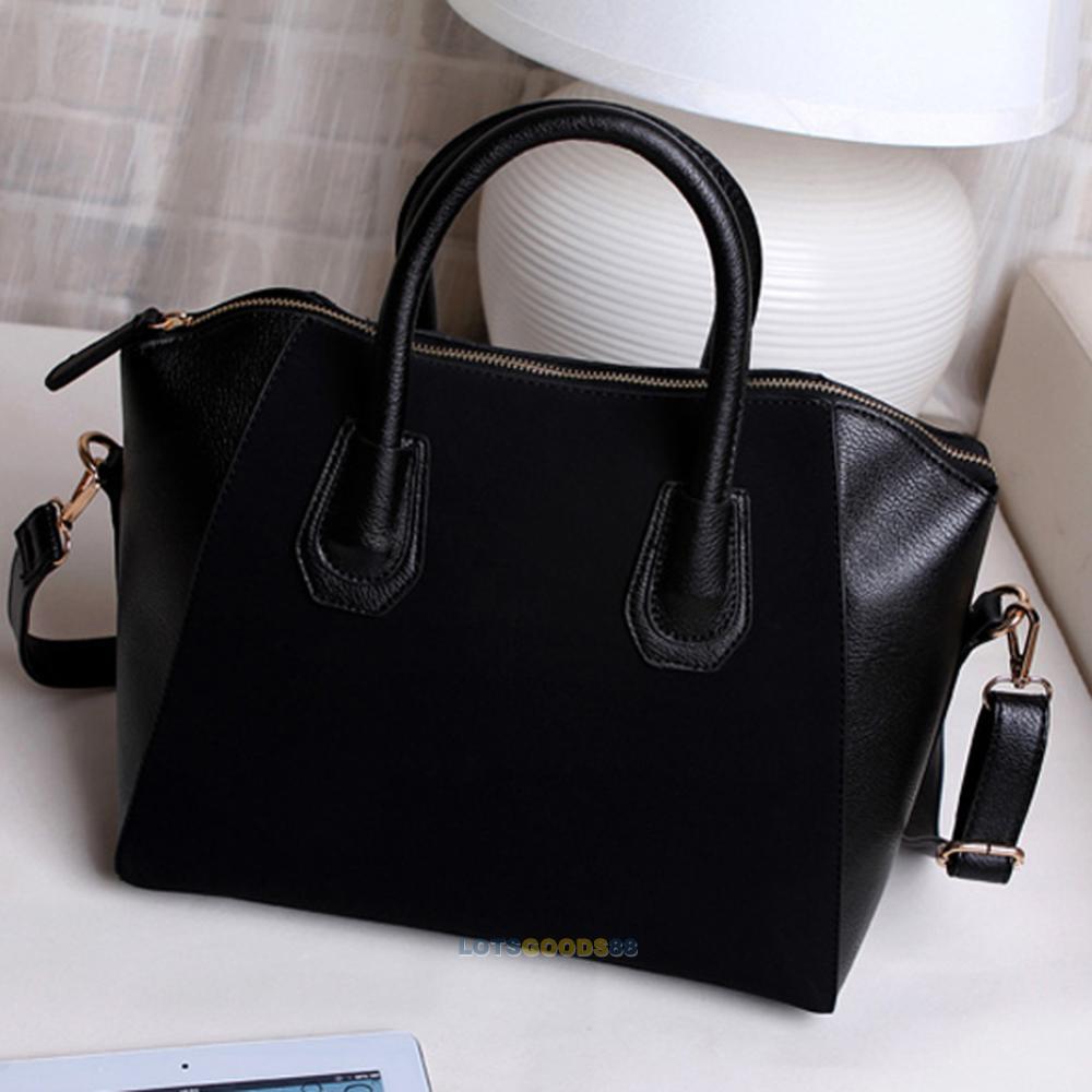 Fashion Woman Frosted PU Leather Handbag Shoulder Bags Satchel Tote ...